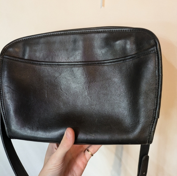 Vintage 80s Coach Black Shoulder Bag - Picture 4 of 8